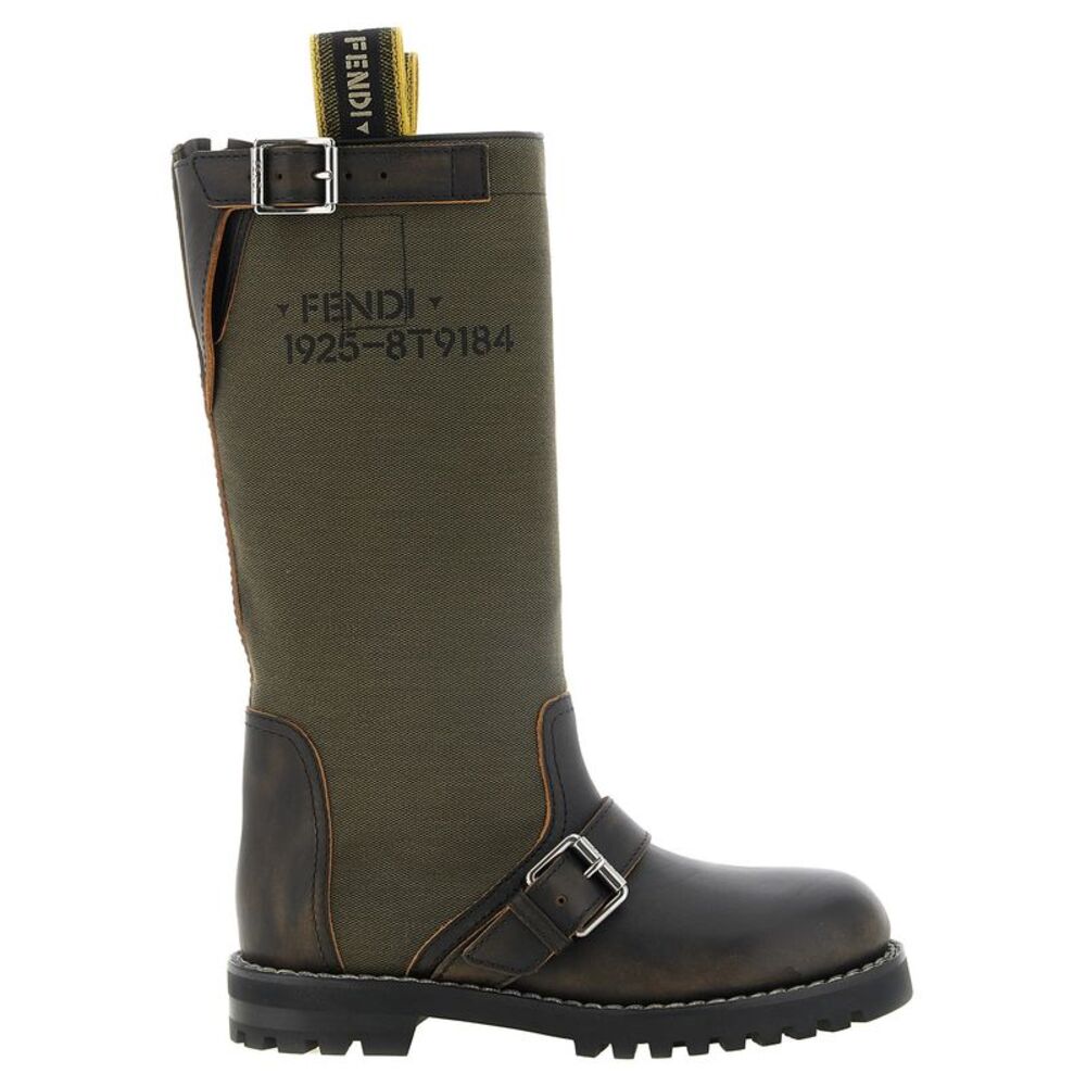Fendi Bicolor Calfskin Over The Women's Knee